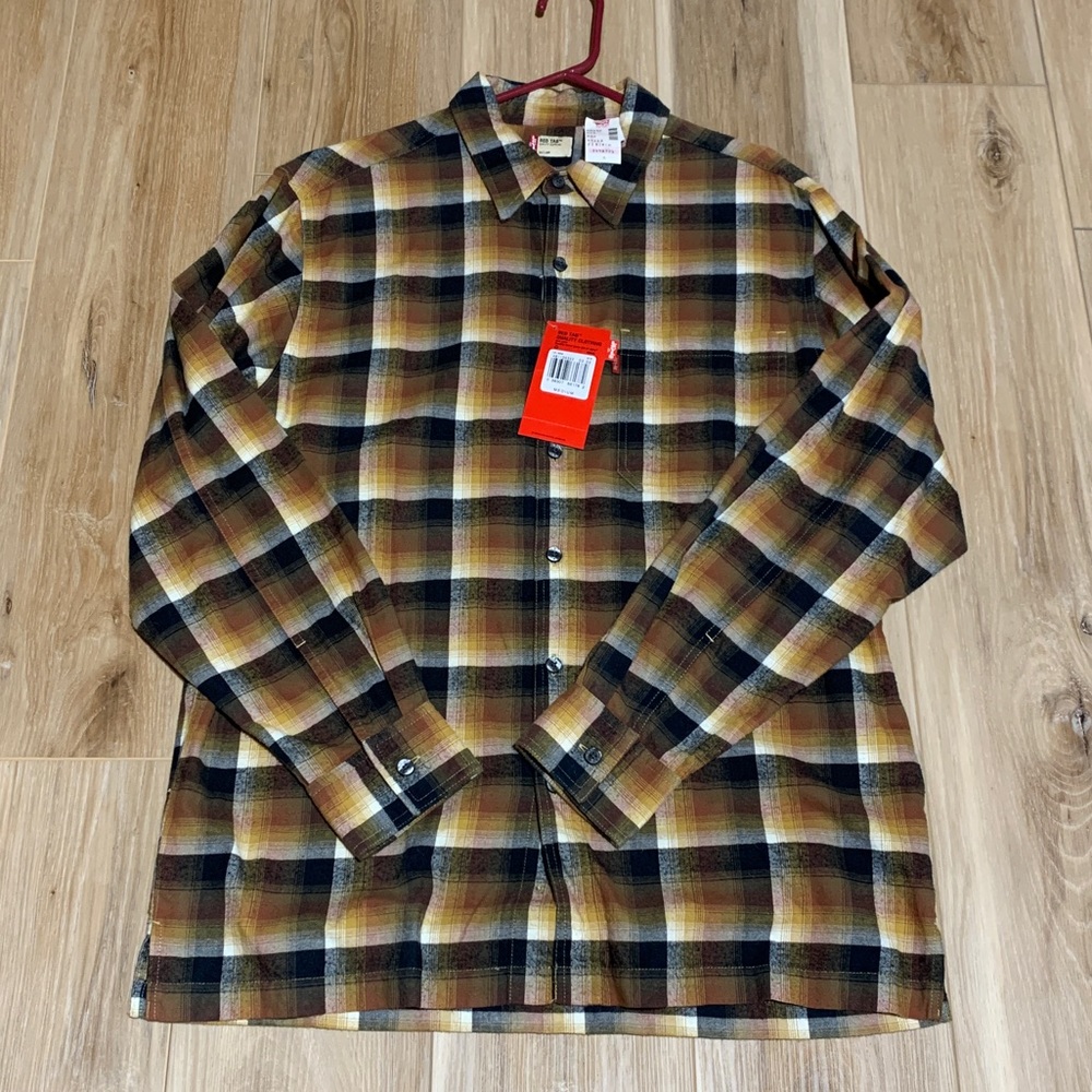 Vintage New With Tags Mens Levi’s Strauss Medium Birch Long Sleeve Shirt